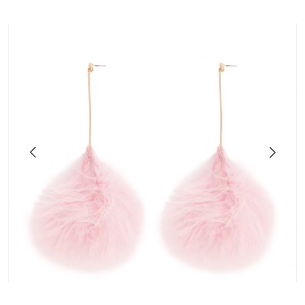 Fuzzy Pink Earrings